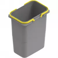 Odpadkový kôš (MKT) plast sivý/žltý TE22.1