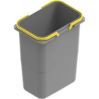 Odpadkový kôš (MKT) plast sivý/žltý TE22.1