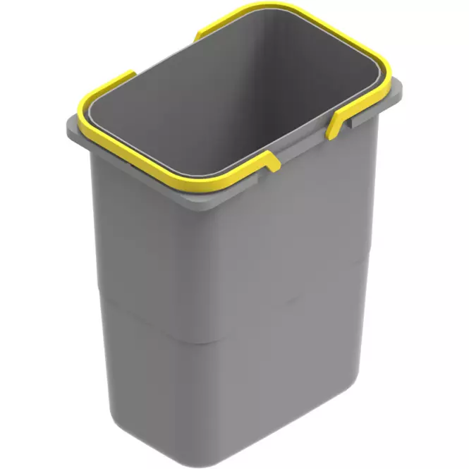 Odpadkový kôš (MKT) plast sivý/žltý TE22.1
