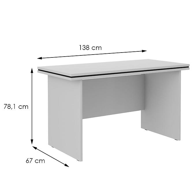 Písací stôl Malta Svetlo šedá (doska 56mm) Typ 180
