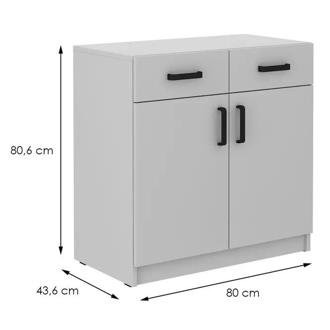 Komoda 2f2s Malta svetlosivá Typ 105