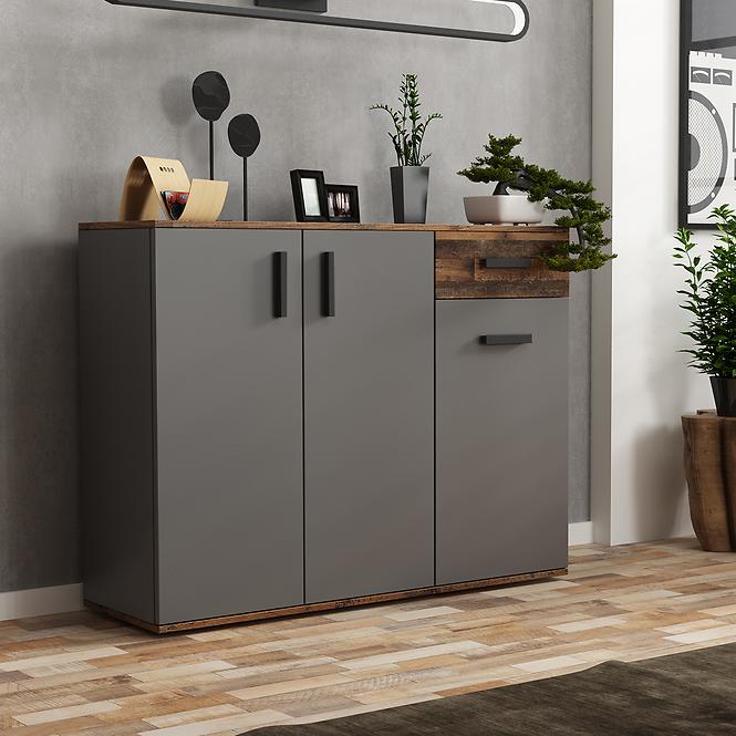 Komoda Justus 07 Anthracite/ Old Style