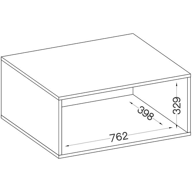 Nadstavec Otvorené  Malta Dub Artisan Typ 113,4