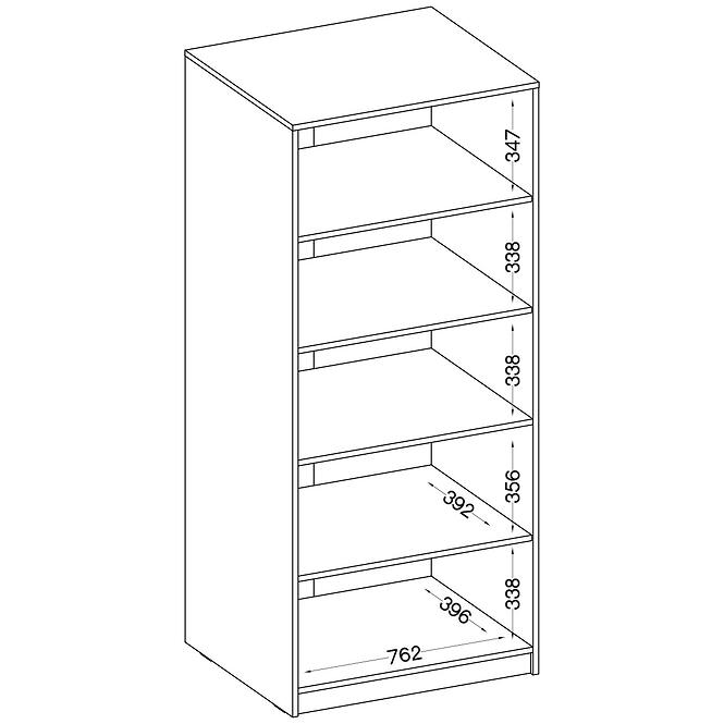 Skriňa 2f Malta svetlosivá  Typ 111,4