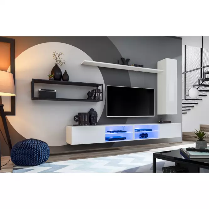 TV stolík 4 Switch biely,5