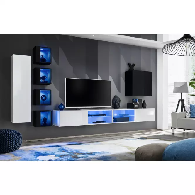 TV stolík 4 Switch biely,6