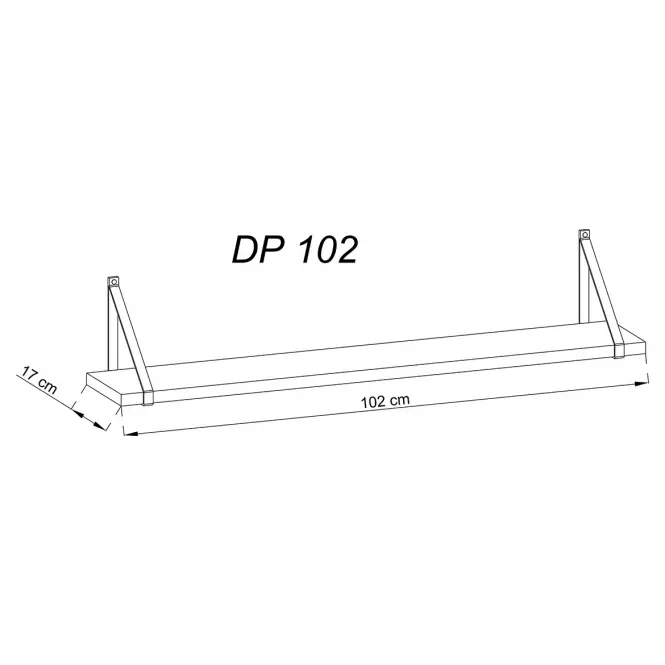 Polička Dark Dk103 Dub Ribbeck/Čierny kameň,3