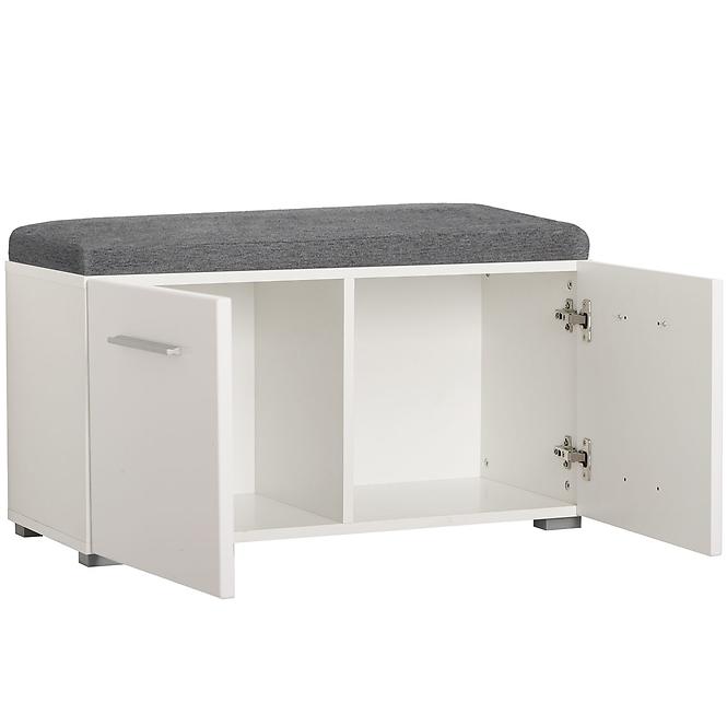 Skrinka na topánky Beny 2d Biely/Biely Lesk 11008567,5