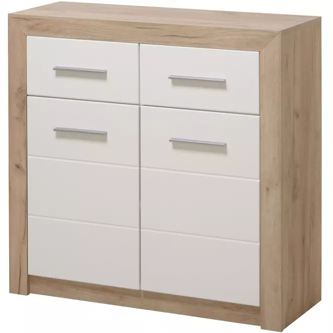 Komoda Astor 2d2s Dub Šedá/Biely Lesk 11008635