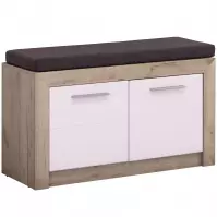 Skrinka na topánky Astor Dub Šedá/Biely Lesk 11008566
