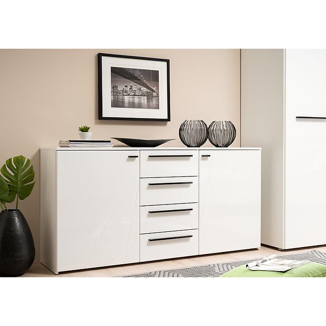 Komoda Ksanti 2d4s Biely/Biely Lesk 11008640