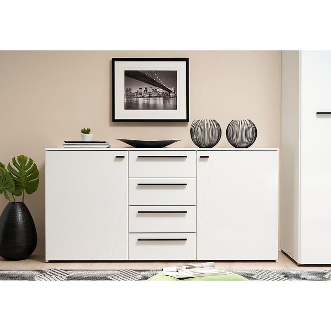 Komoda Ksanti 2d4s Biely/Biely Lesk 11008640
