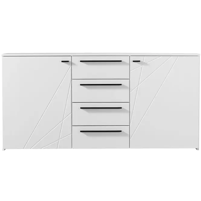 Komoda Ksanti 2d4s Biely/Biely Lesk 11008640,3