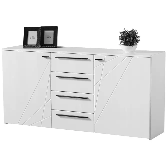 Komoda Ksanti 2d4s Biely/Biely Lesk 11008640,7