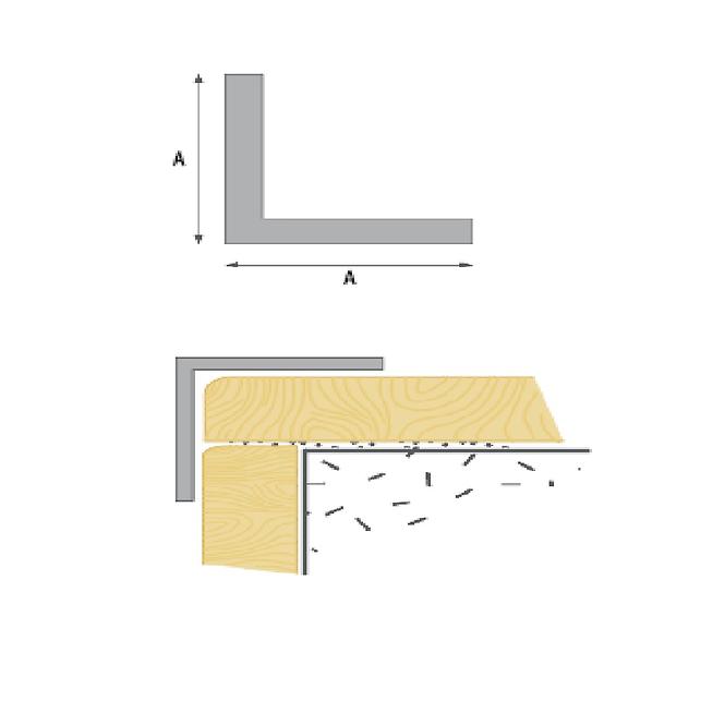 Uholník PVC 40x40 čierny 2.75m