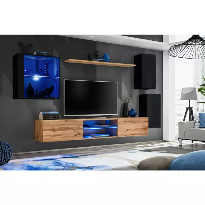 Vitrína Switch SW 4 čierna,4