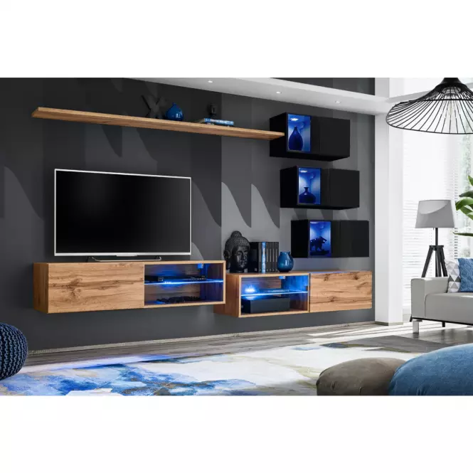 Závesná skrinka Switch SW5 čierna,6