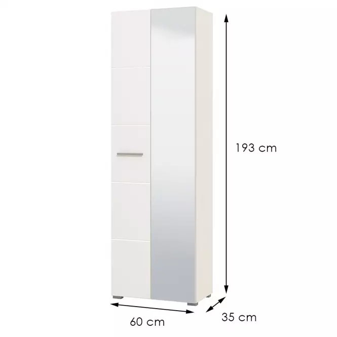 Skriňa Beny 60 2d Biely /Biely lesk 11008561
