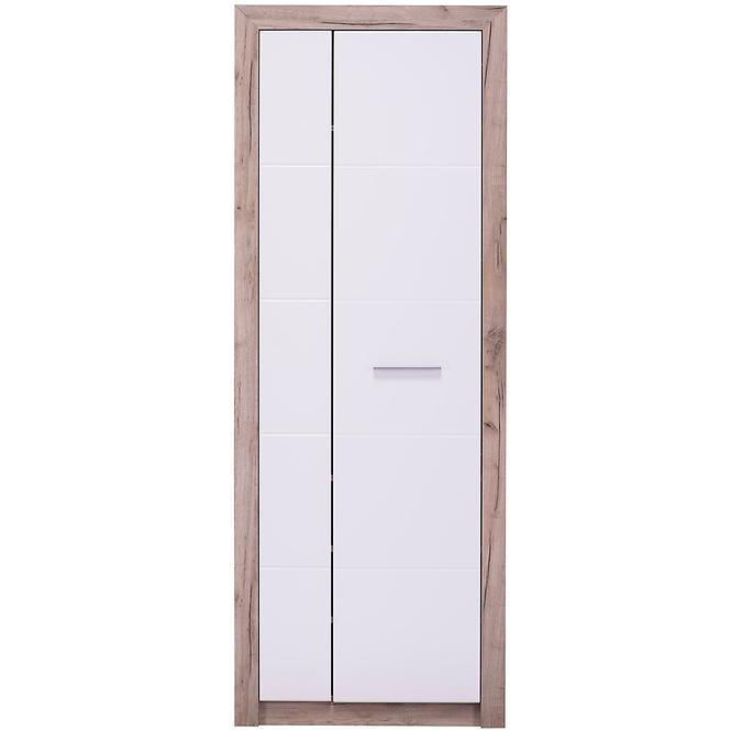Skriňa Astor  Dub Šedá/Biely lesk11008564