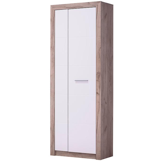 Skriňa Astor  Dub Šedá/Biely lesk11008564