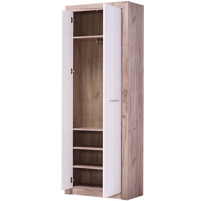 Skriňa Astor  Dub Šedá/Biely lesk11008564