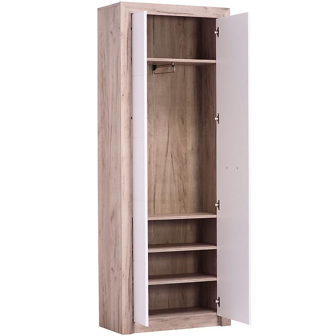 Skriňa Astor  Dub Šedá/Biely lesk11008564