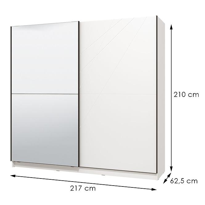 Skriňa Ksanti 220 Biely/Biely lesk 11008291,2