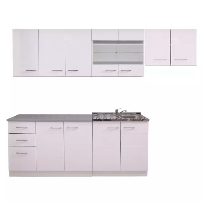 Kuchynská linka Diva 260 Biely / biely Lesk 11008406,3