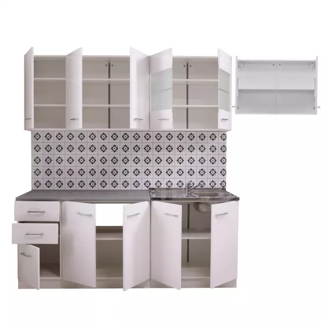 Kuchynská linka Diva 260 Biely / biely Lesk 11008406,5