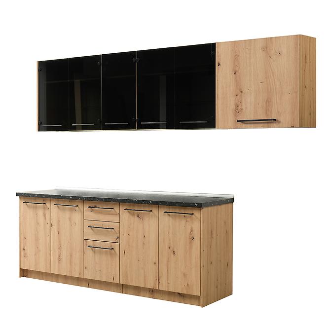 Kuchynská linka Adela 260 Dub artisan / Tmavošedý11011098,3