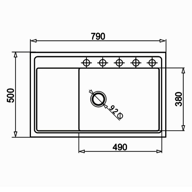 Drez Camea 790x500x210 karbon