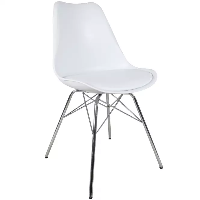 Stolička DM44-39B biela