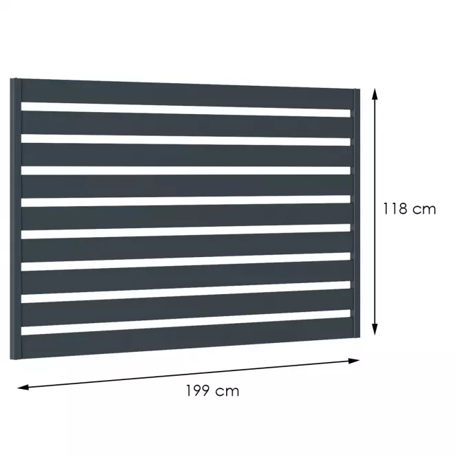 Plotový panel SZAFIR 118X199  RAL 7024   W10867
