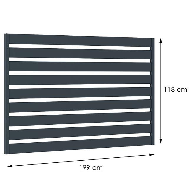 Plotový panel SZAFIR 118X199  RAL 7024   W10867