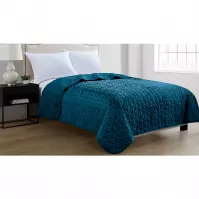 Prikrývka na posteľ Velvet D4 morská 170x220