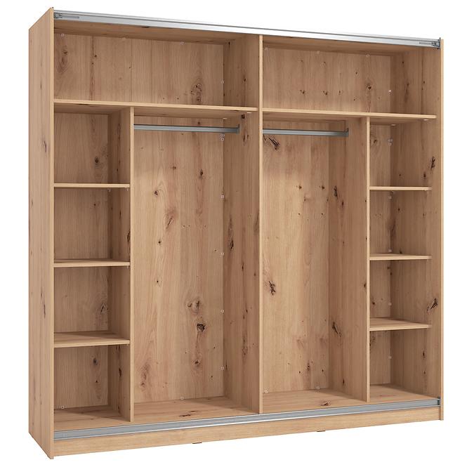 Skriňa Mondego 220 artisan/biely lesk,5
