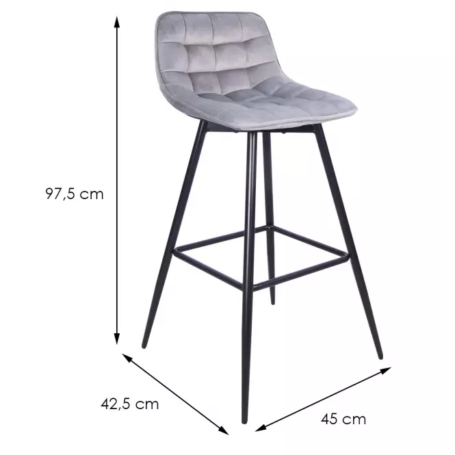 Barová stolička DM509 LIGHT GREY,2