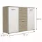 Komoda Jacky 2 Biely/Country Grey,2