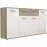 Komoda Jacky 3 Biely/Country Grey