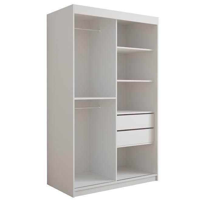 Skriňa Tapi 120 Biely/Čierna ekokoža