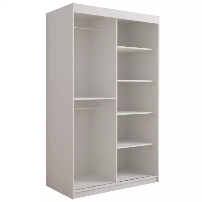Skriňa Tapi 120 Biely/Čierna ekokoža