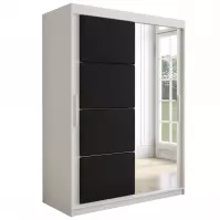 Skriňa Tapi 150 Biely/Čierna ekokoža Skriňa Tapi 150 Biely/Čierna ekokoža