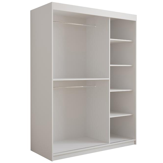 Skriňa Tapi 150 Biely/Čierna ekokoža