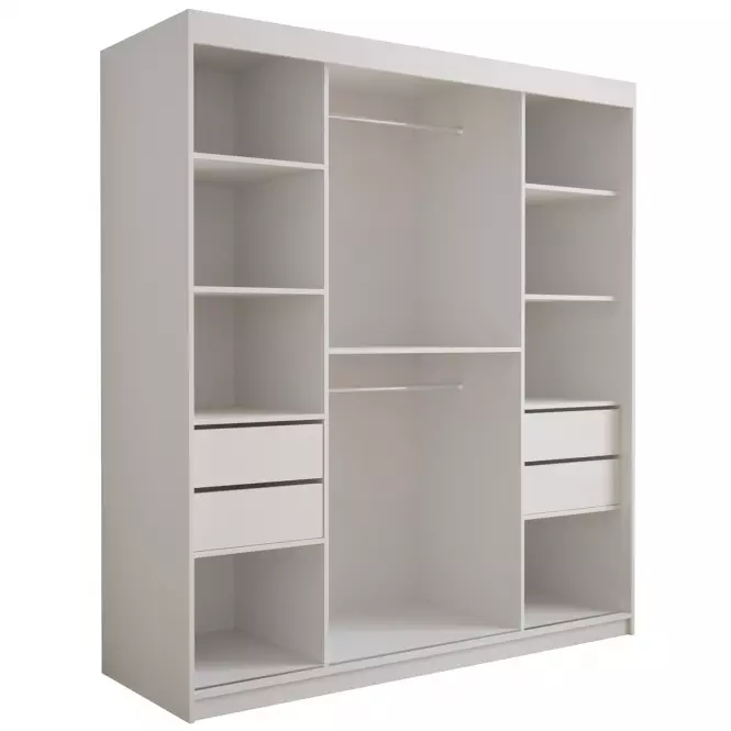 Skriňa Tapi 180 Biely/Modrá
