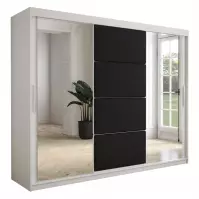 Skriňa Tapi 250 Biely/Čierna ekokoža Skriňa Tapi 250 Biely/Čierna ekokoža