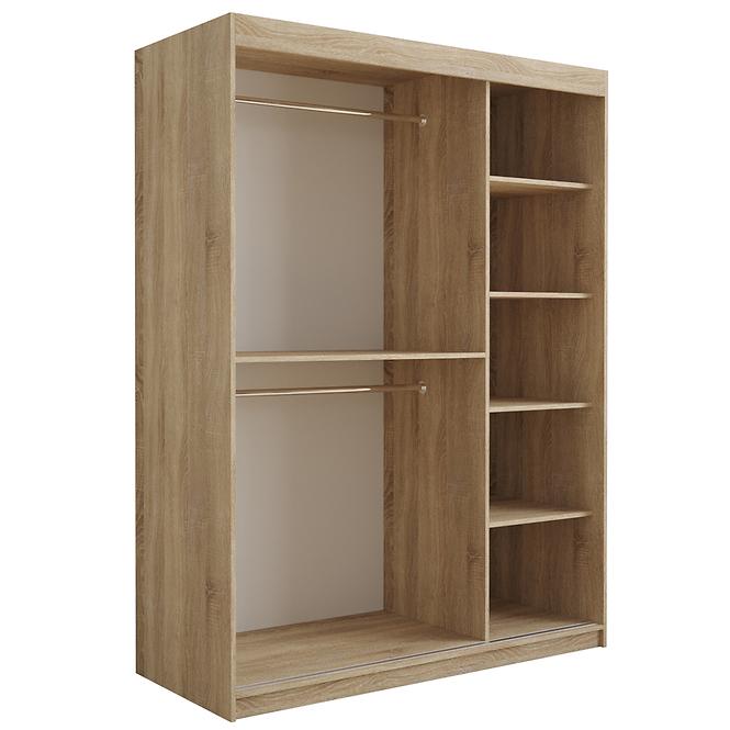 Skriňa Tapi 150 Dąb Sonoma/Biela ekokoža