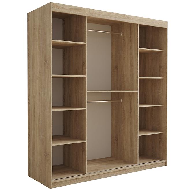 Skriňa Tapi 180 Dąb Sonoma/Biela ekokoža