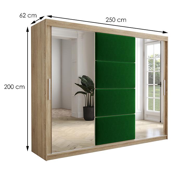Skriňa Tapi 250 Dąb Sonoma/zelená
