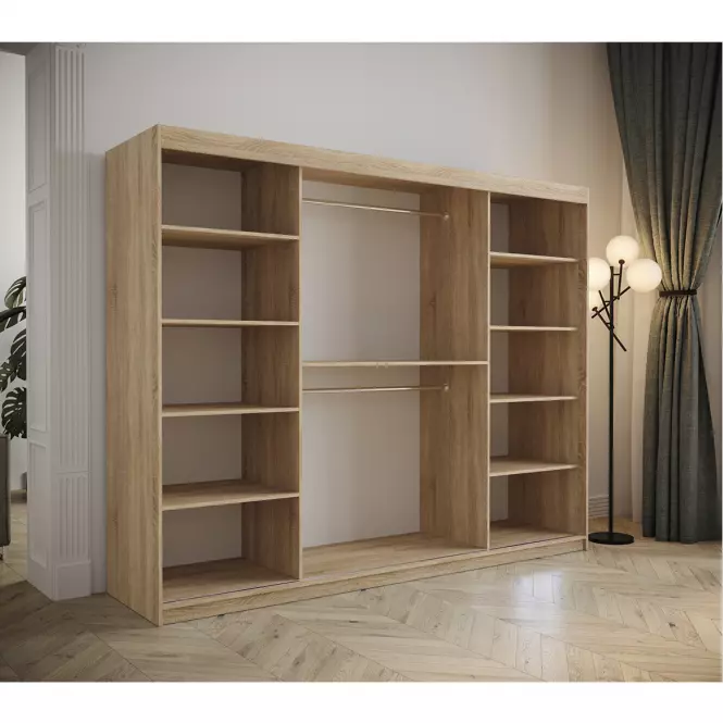 Skriňa Tapi 250 Dąb Sonoma/Biela ekokoža,7