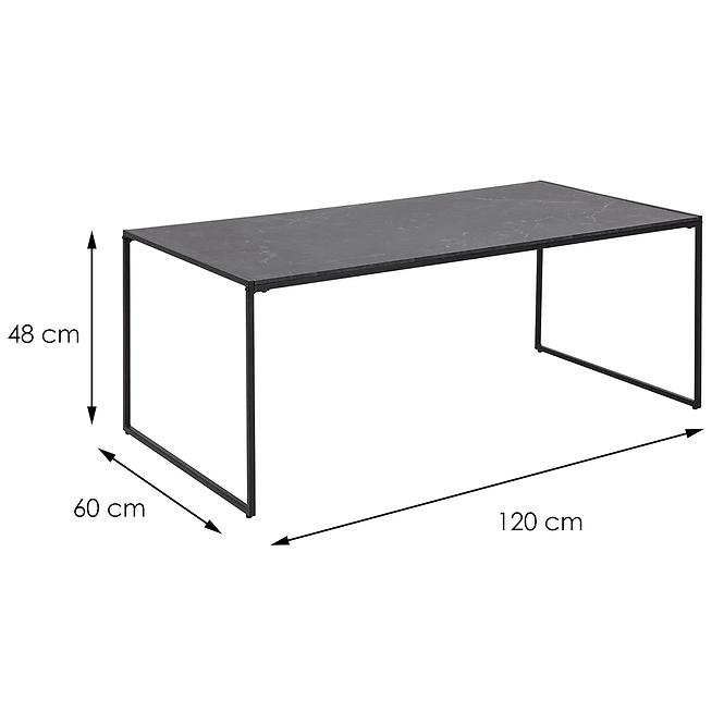 Konferenčný stolík Infinity 120x60x48 čierny mramor